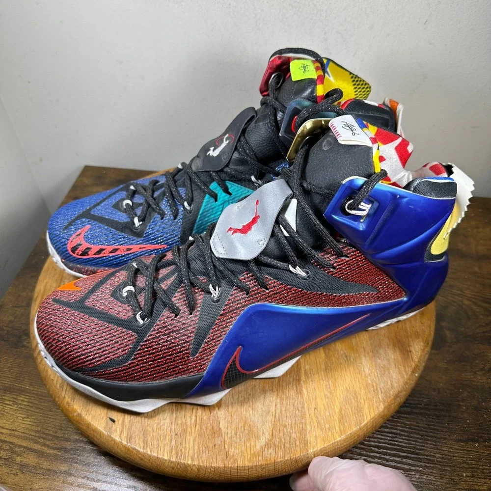 Nike LeBron 12 What The Multi-Color Basketball Shoes 802193-909 Mens 14
